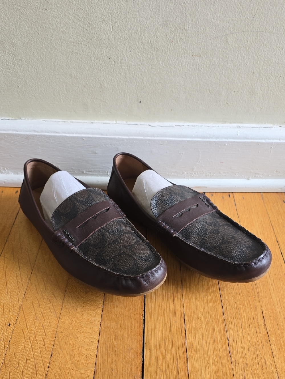 Coach, Signature Collon Driver, Mahogany, EUC, Men's 9 - Picture 2 of 16